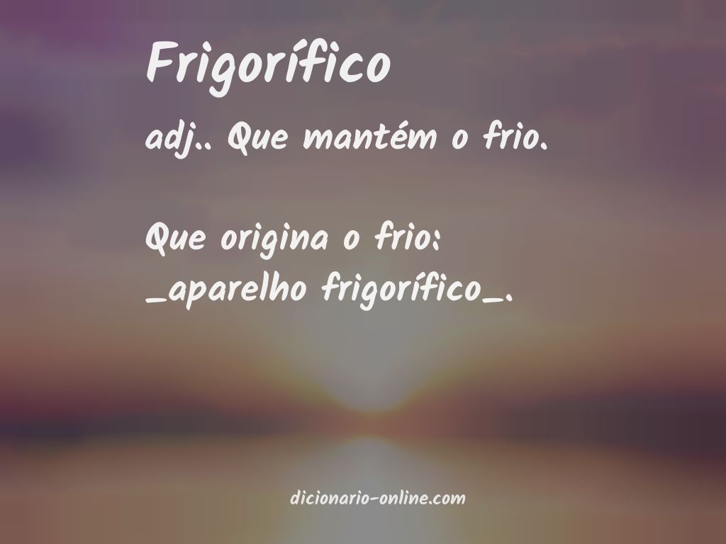 Significado de frigorífico