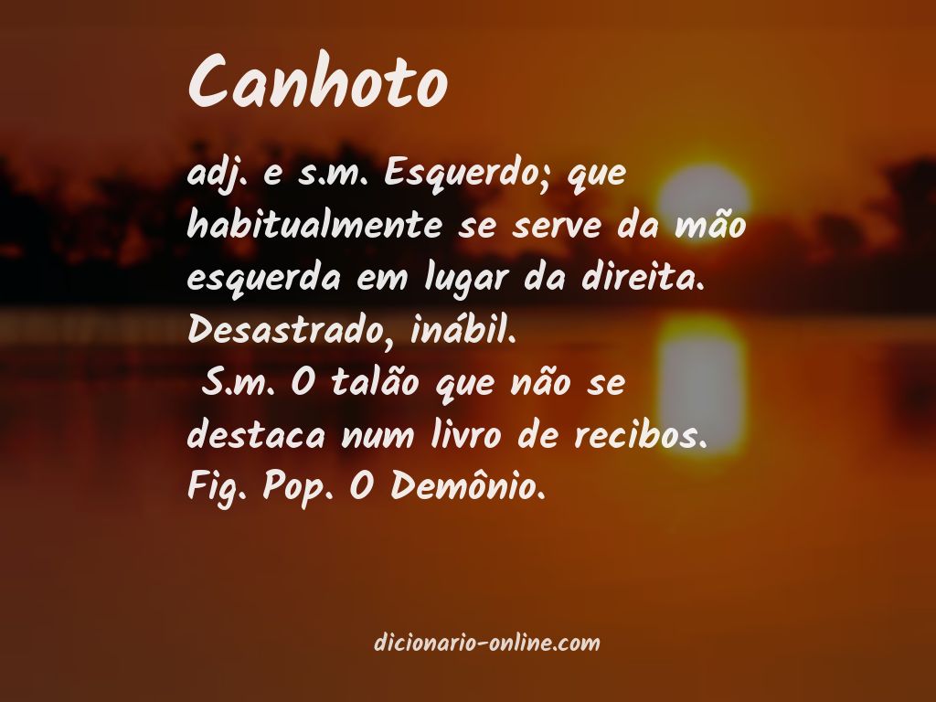 Significado de canhoto