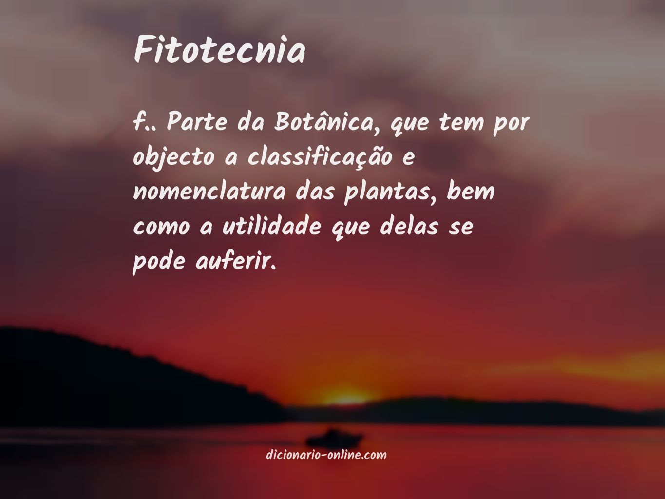 Significado de fitotecnia