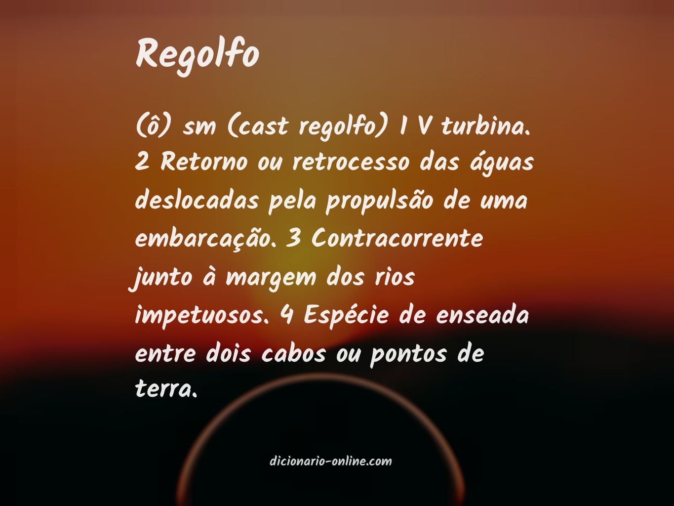 Significado de regolfo