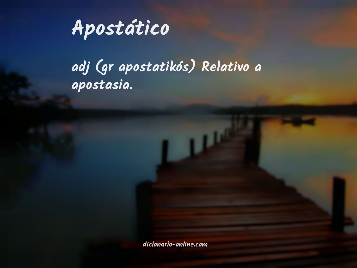 Significado de apostático