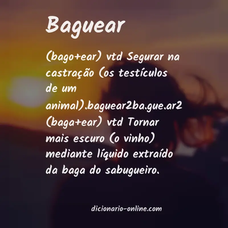 Significado de baguear