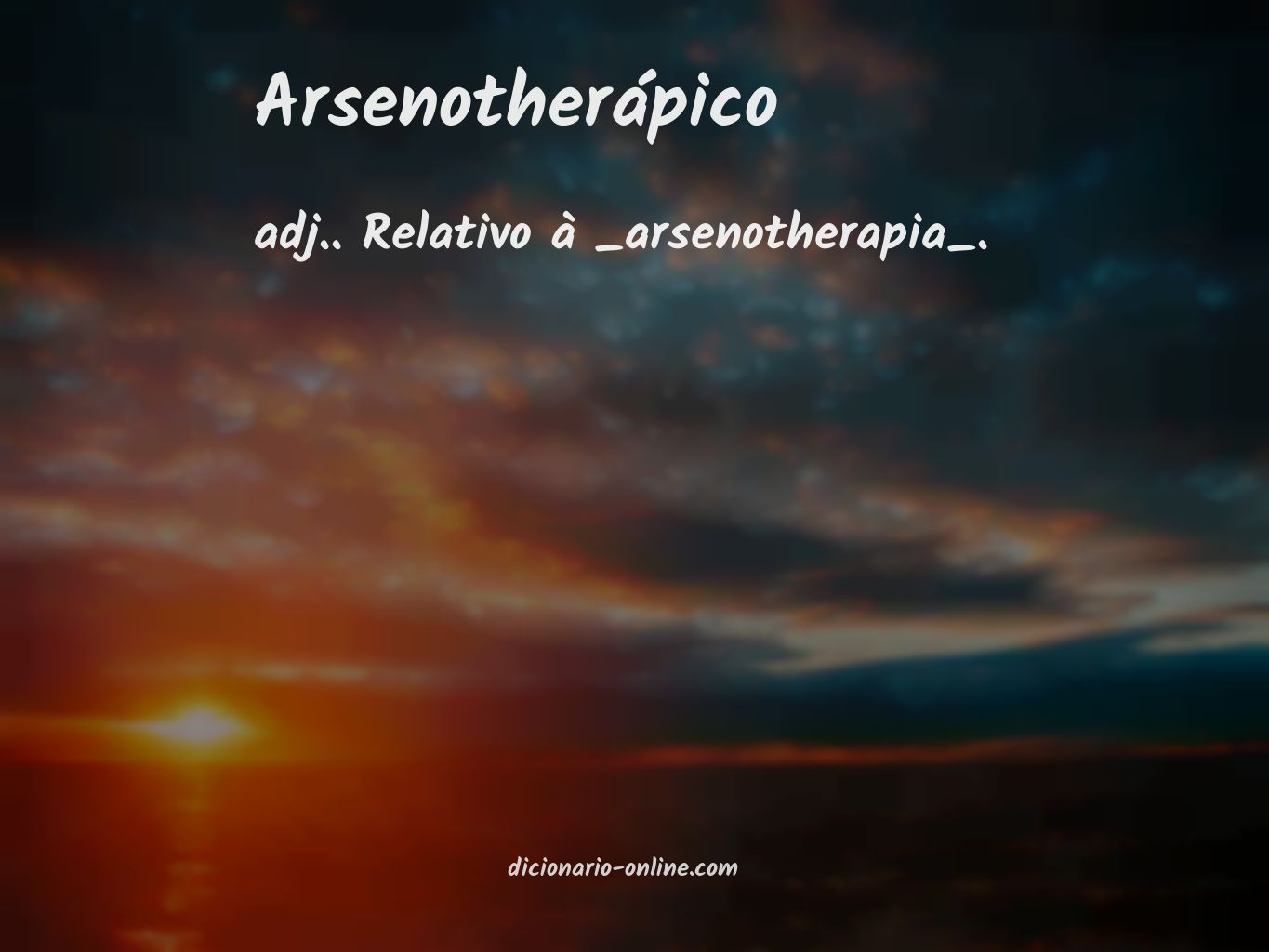 Significado de arsenotherápico