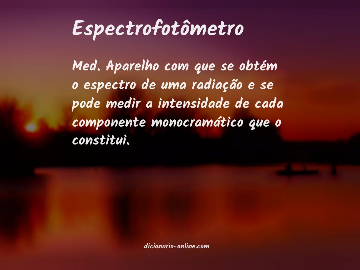 Significado de espectrofotômetro