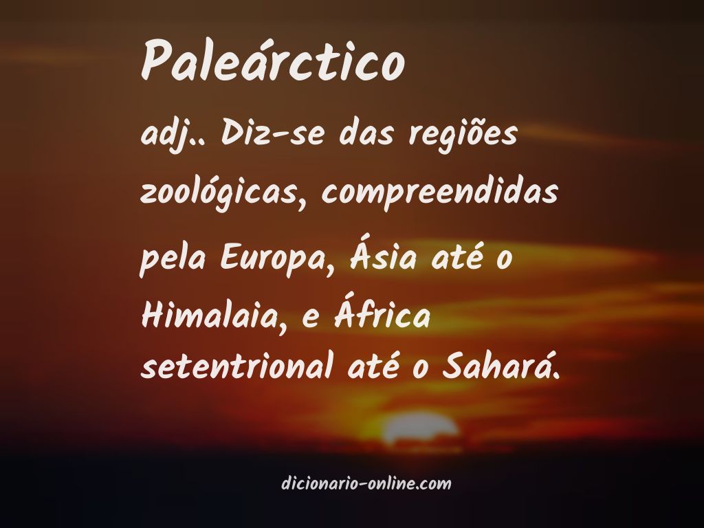 Significado de paleárctico