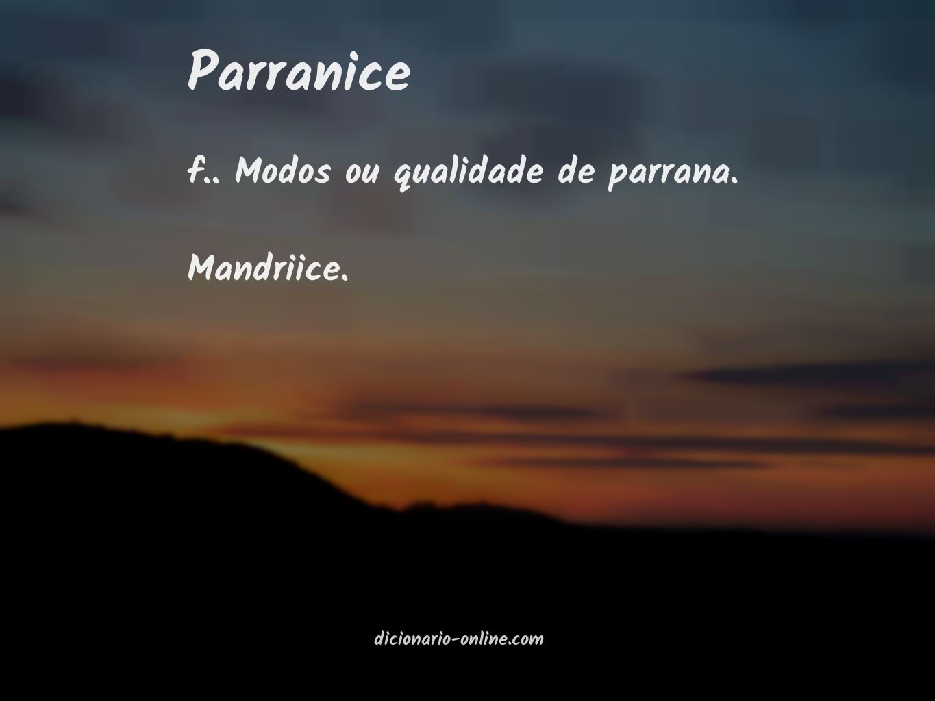 Significado de parranice