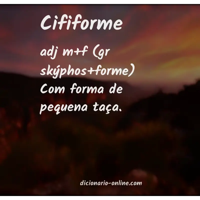 Significado de cififorme