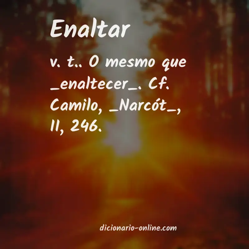 Significado de enaltar