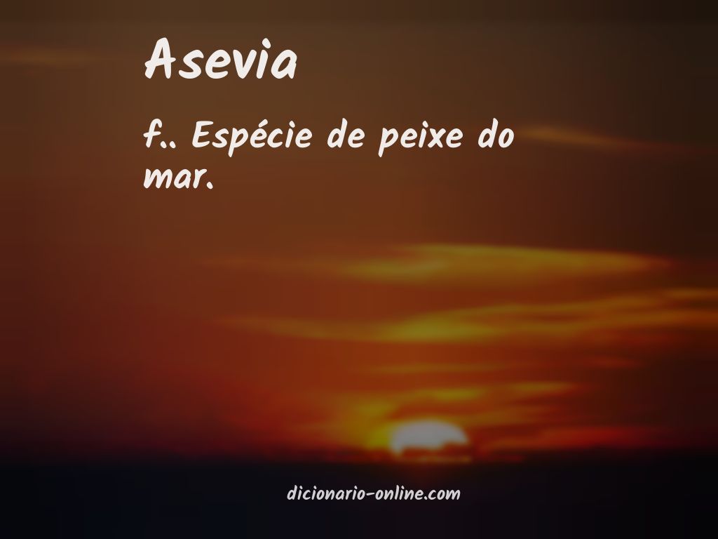 Significado de asevia