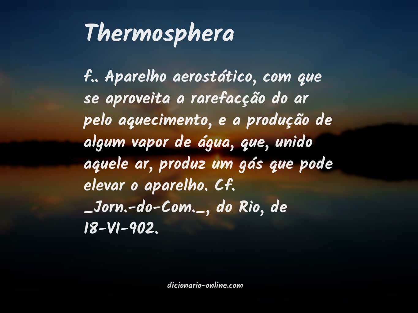 Significado de thermosphera