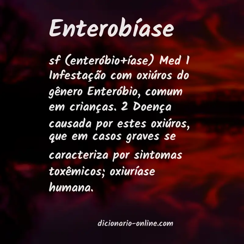 Significado de enterobíase