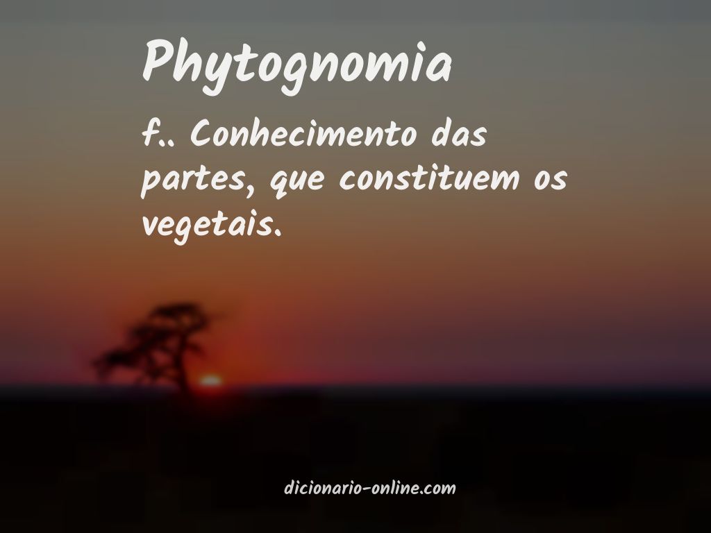 Significado de phytognomia