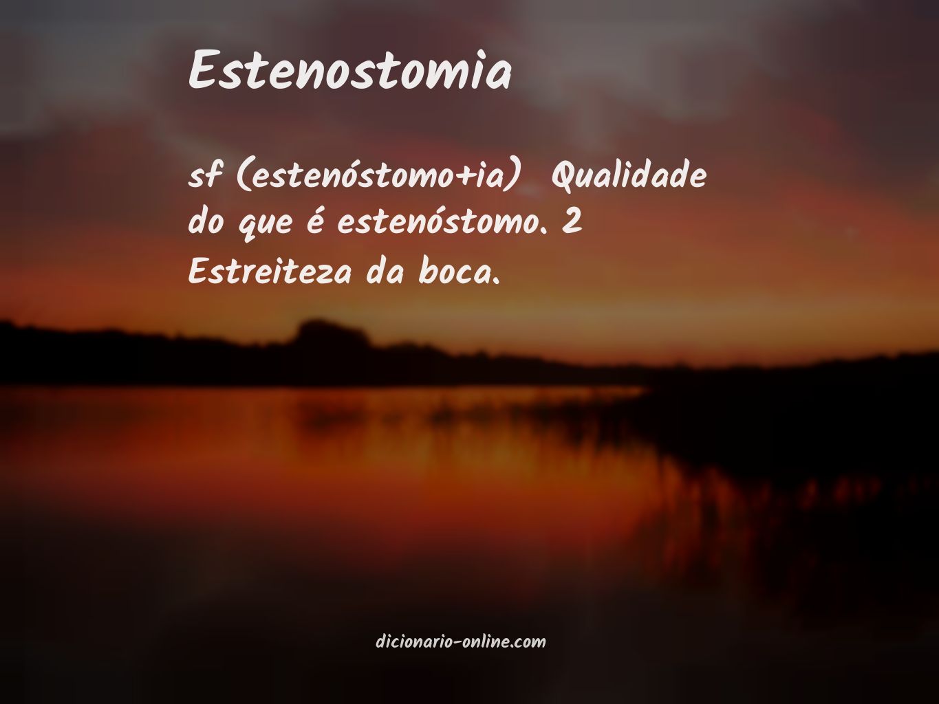 Significado de estenostomia