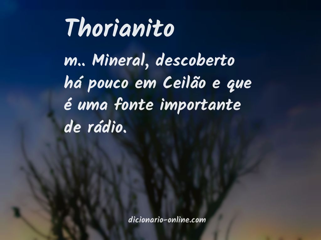 Significado de thorianito
