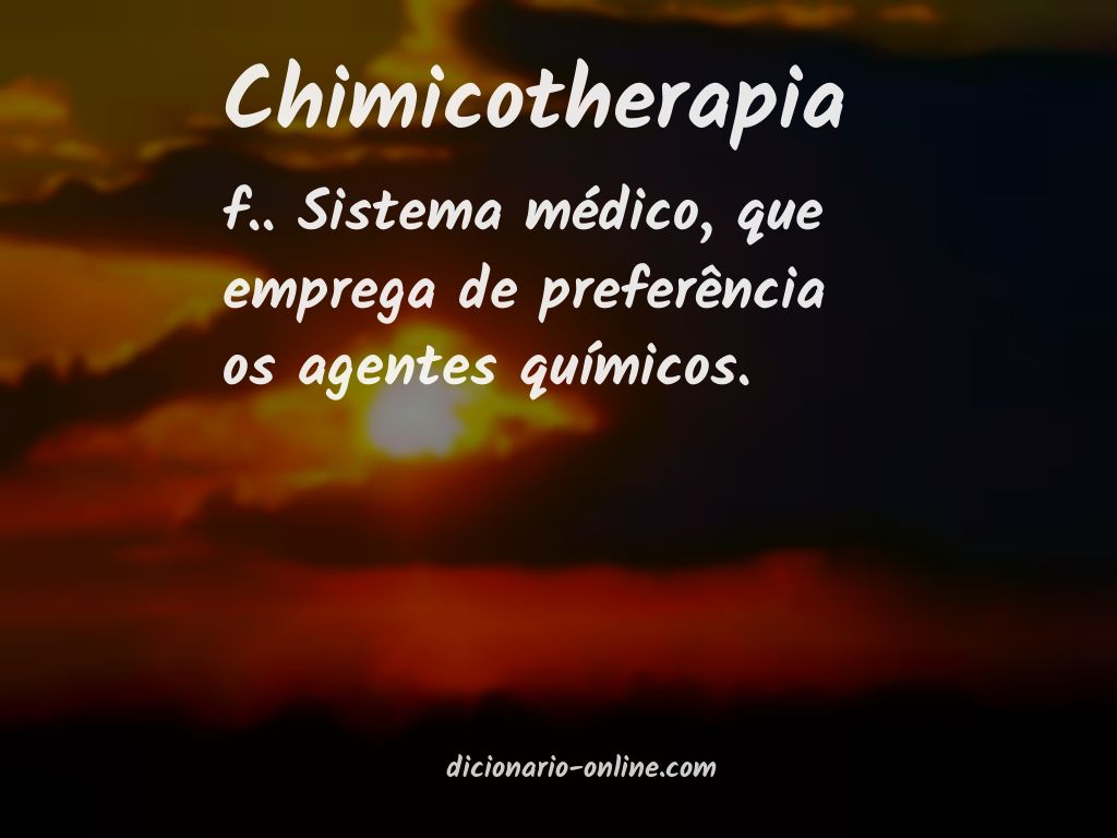 Significado de chimicotherapia