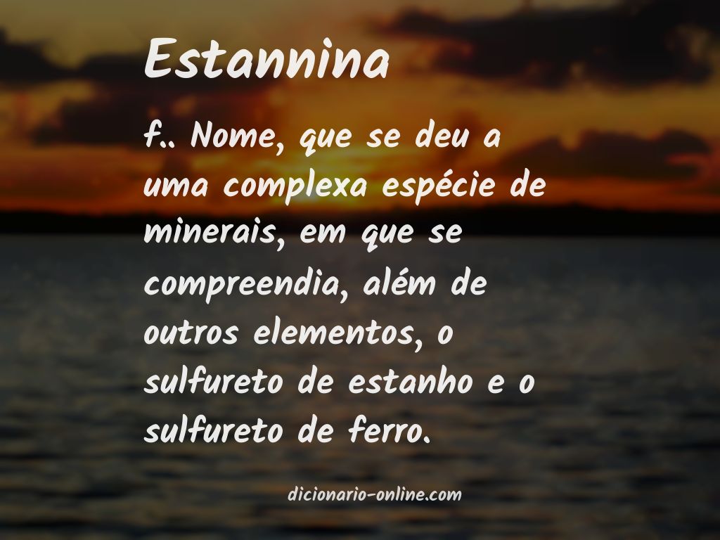 Significado de estannina