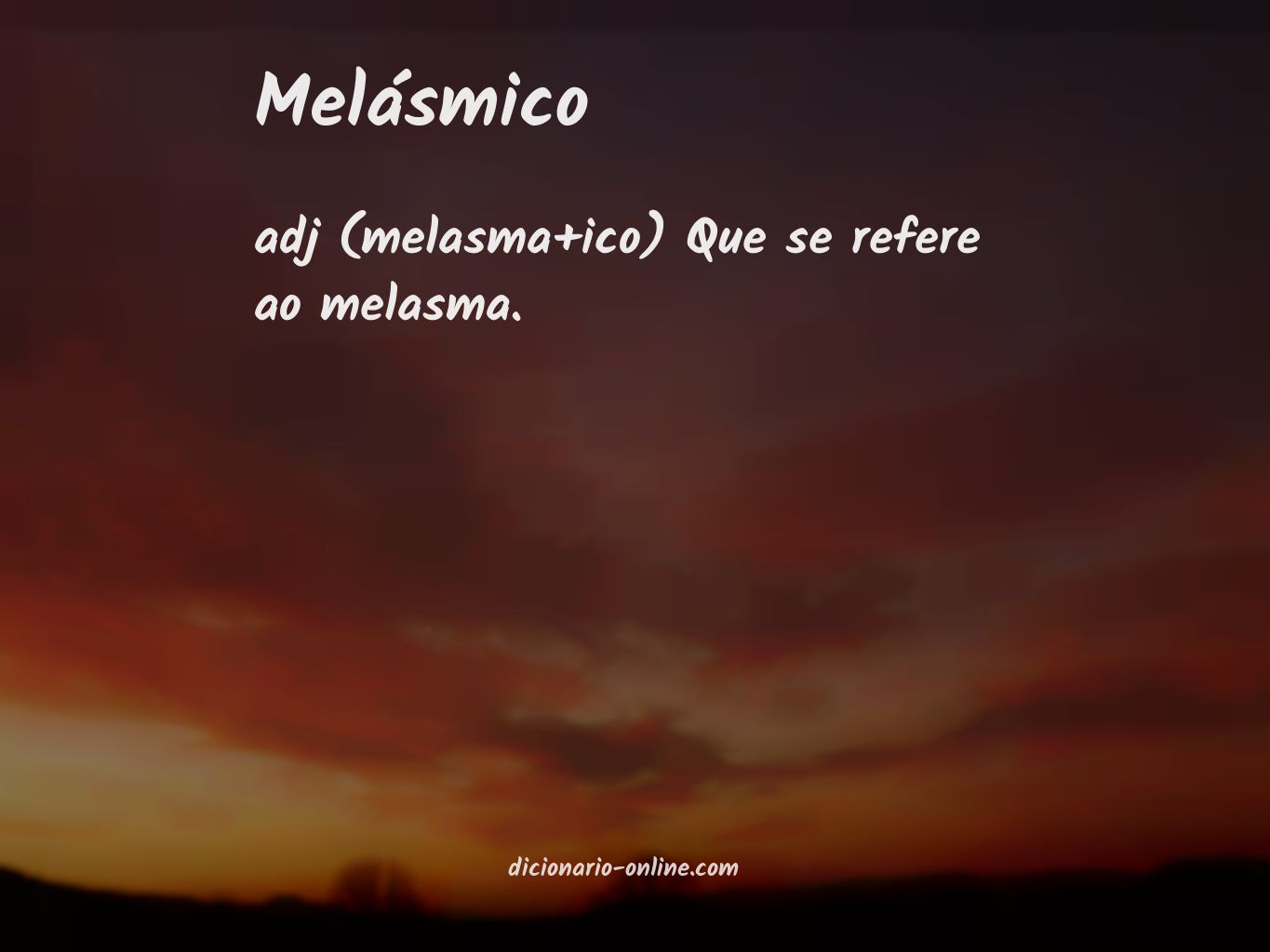 Significado de melásmico