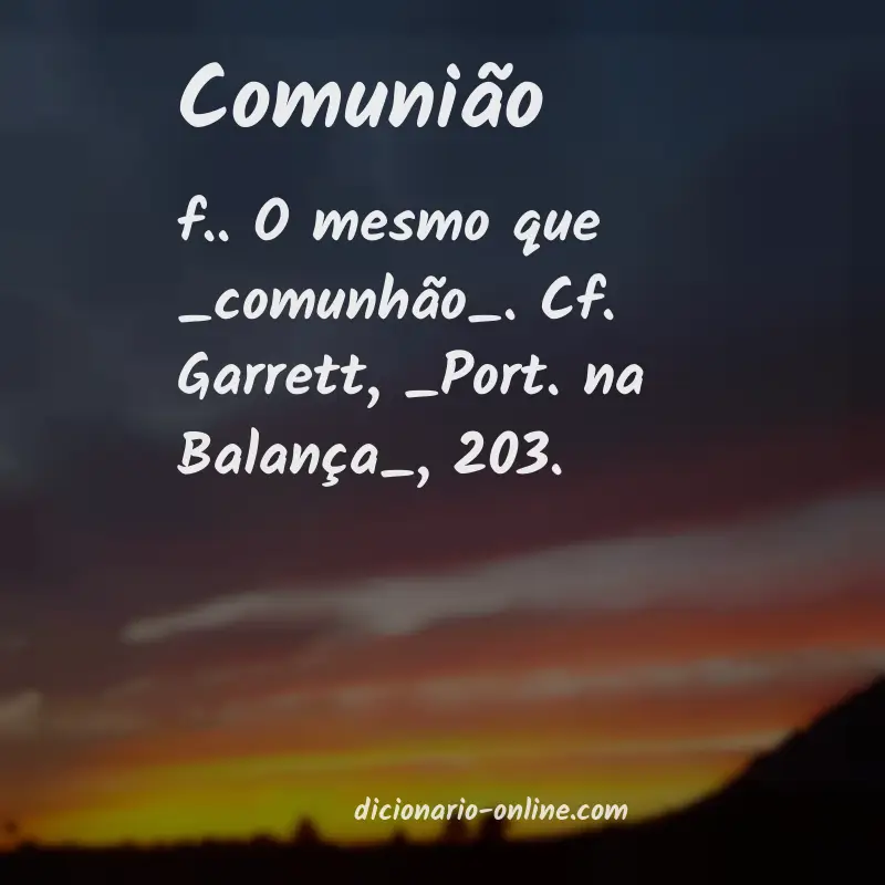 Significado de comunião