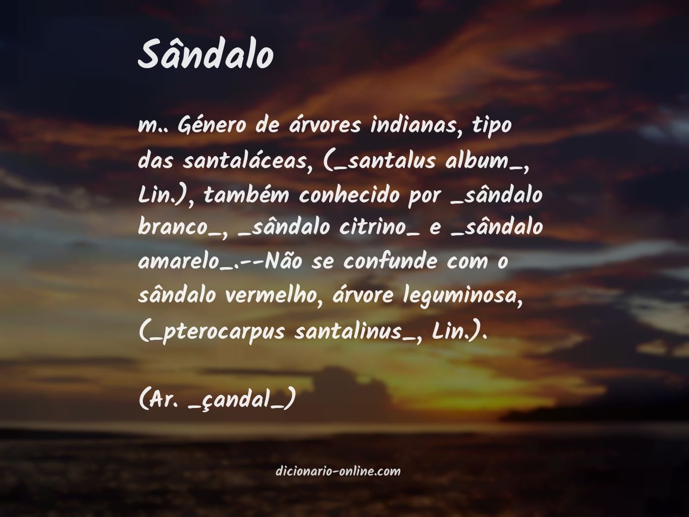 Significado de sândalo