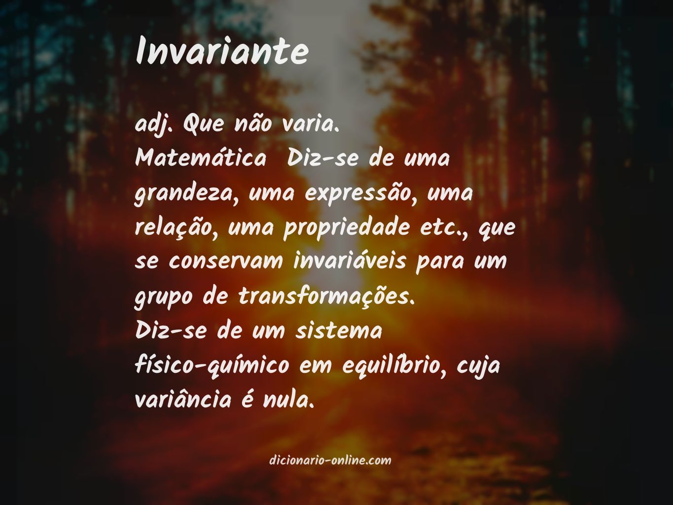 Significado de invariante