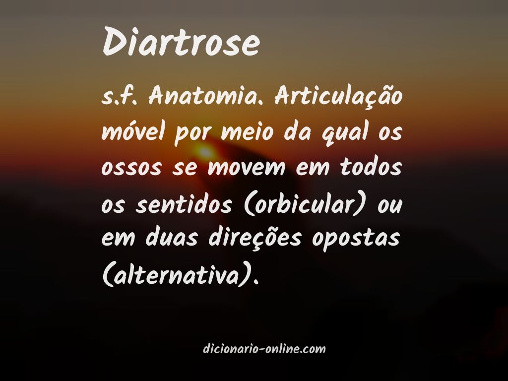 Significado de diartrose