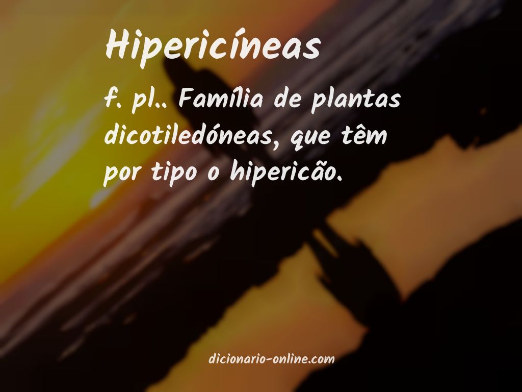 Significado de hipericíneas