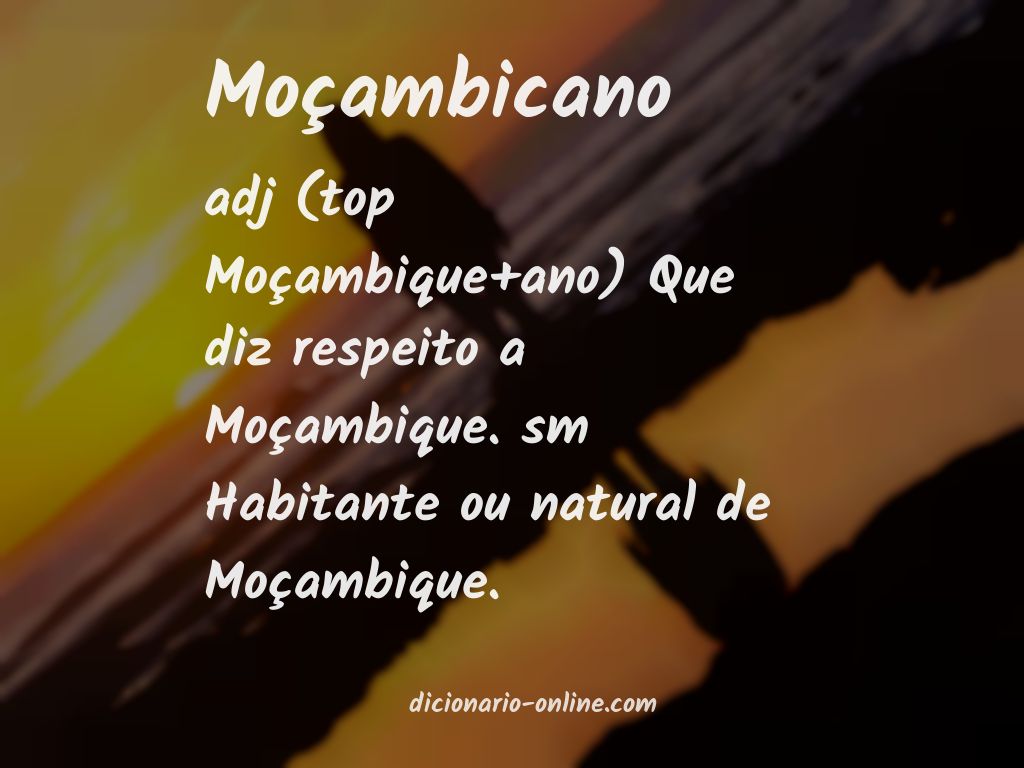 Significado de moçambicano