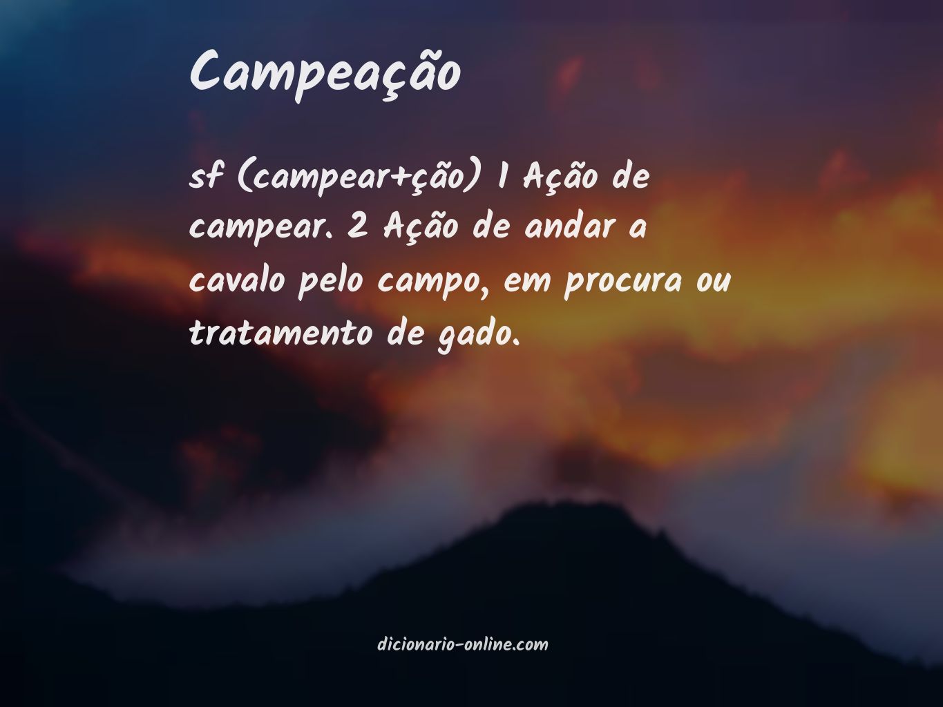 Significado de campeação