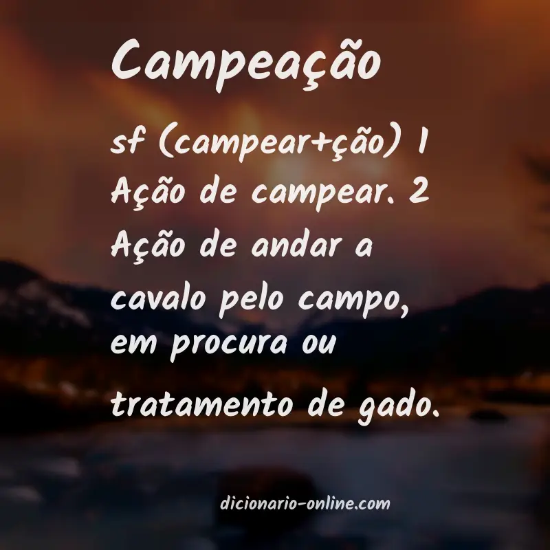 Significado de campeação