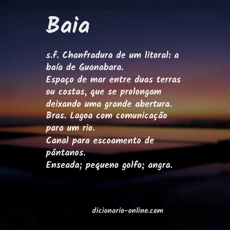 Significado de baia
