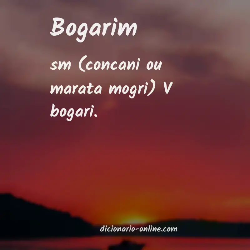 Significado de bogarim