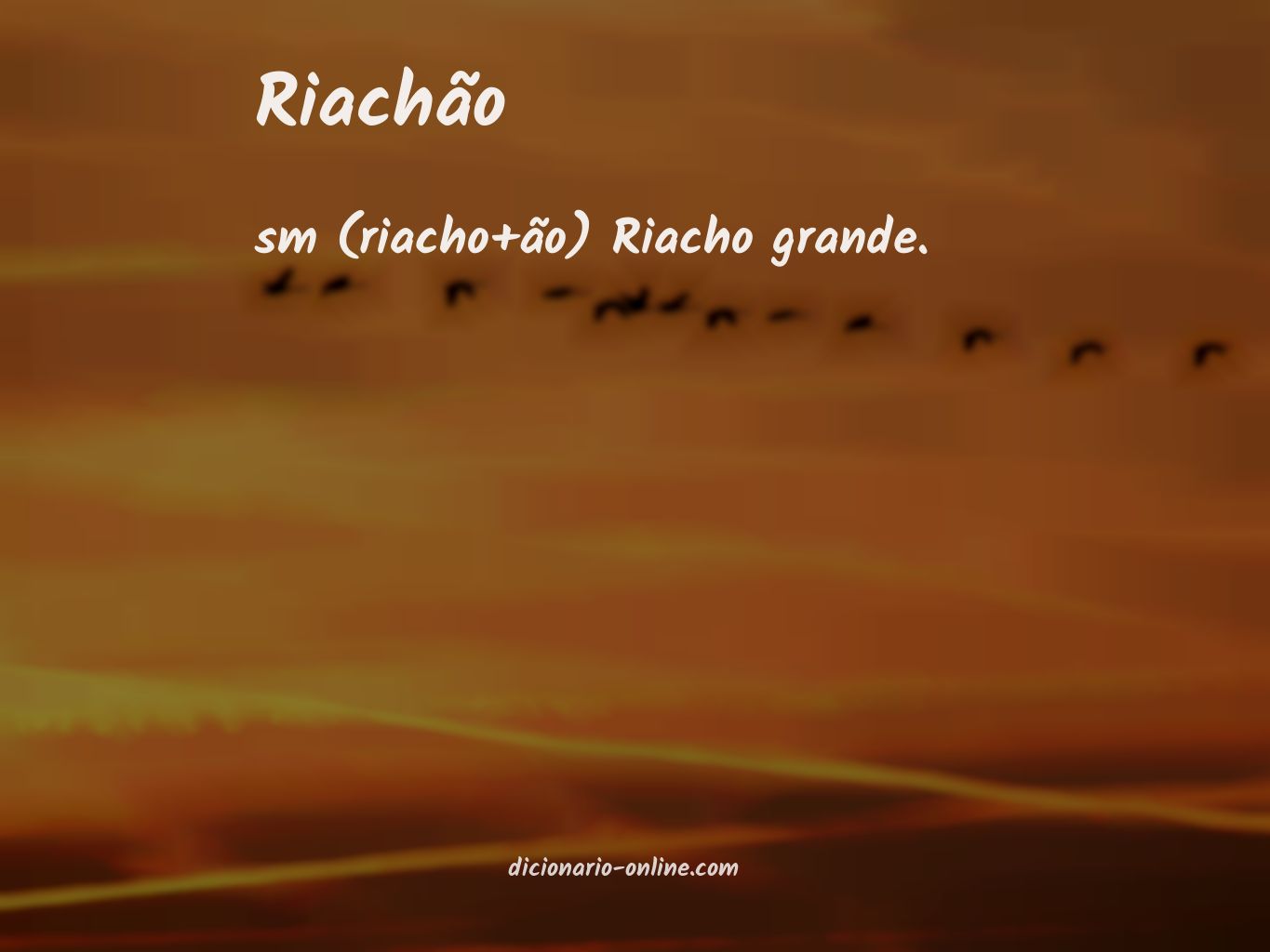 Significado de riachão