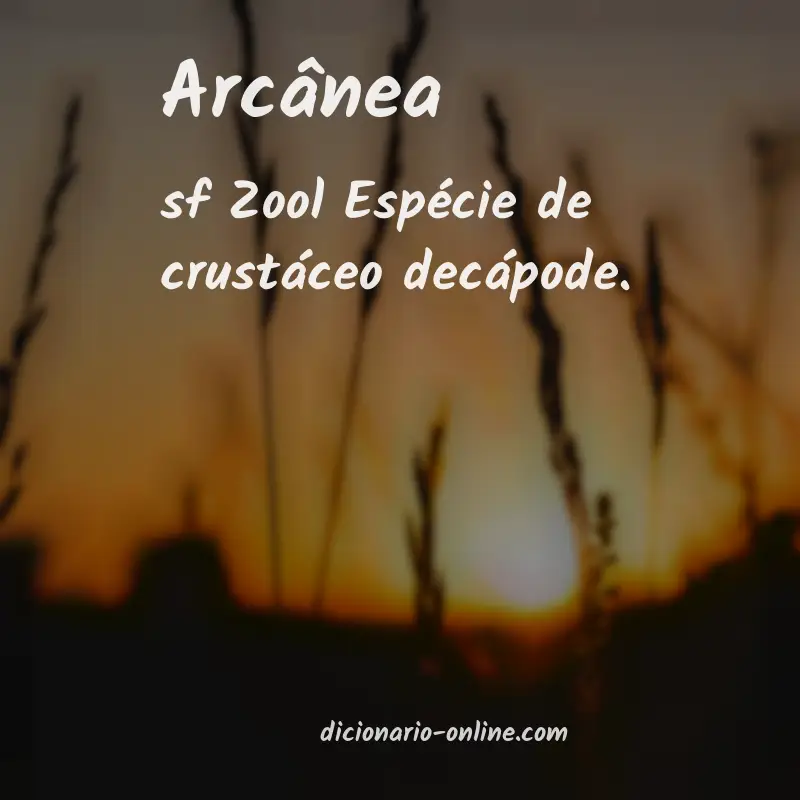 Significado de arcânea