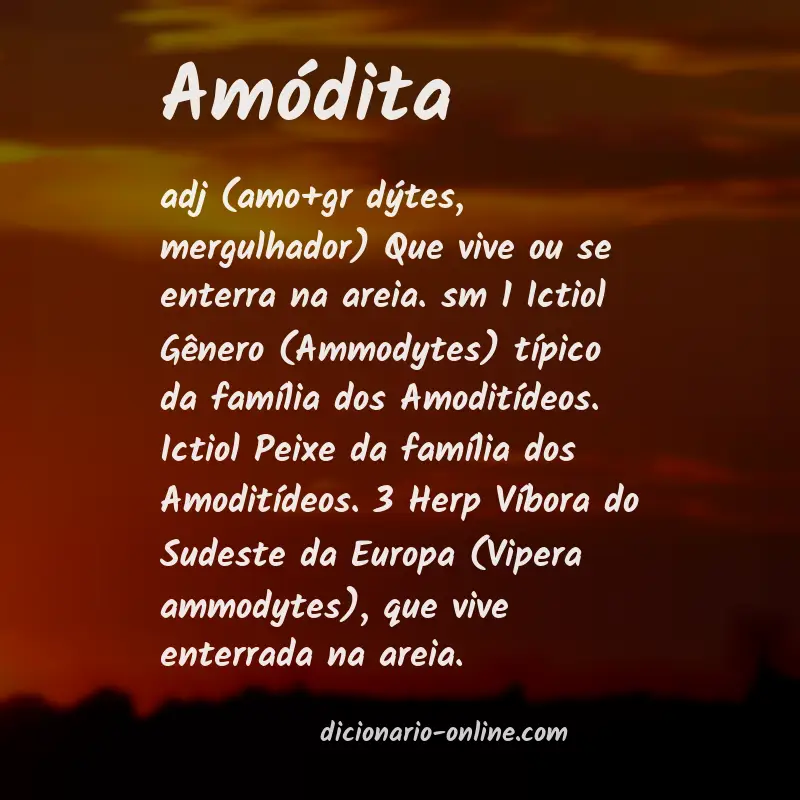 Significado de amódita