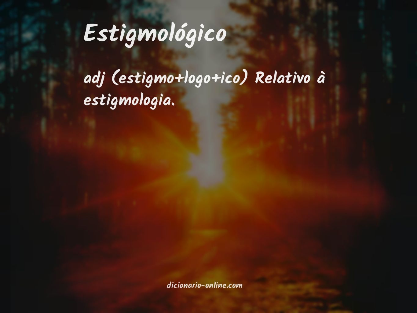 Significado de estigmológico