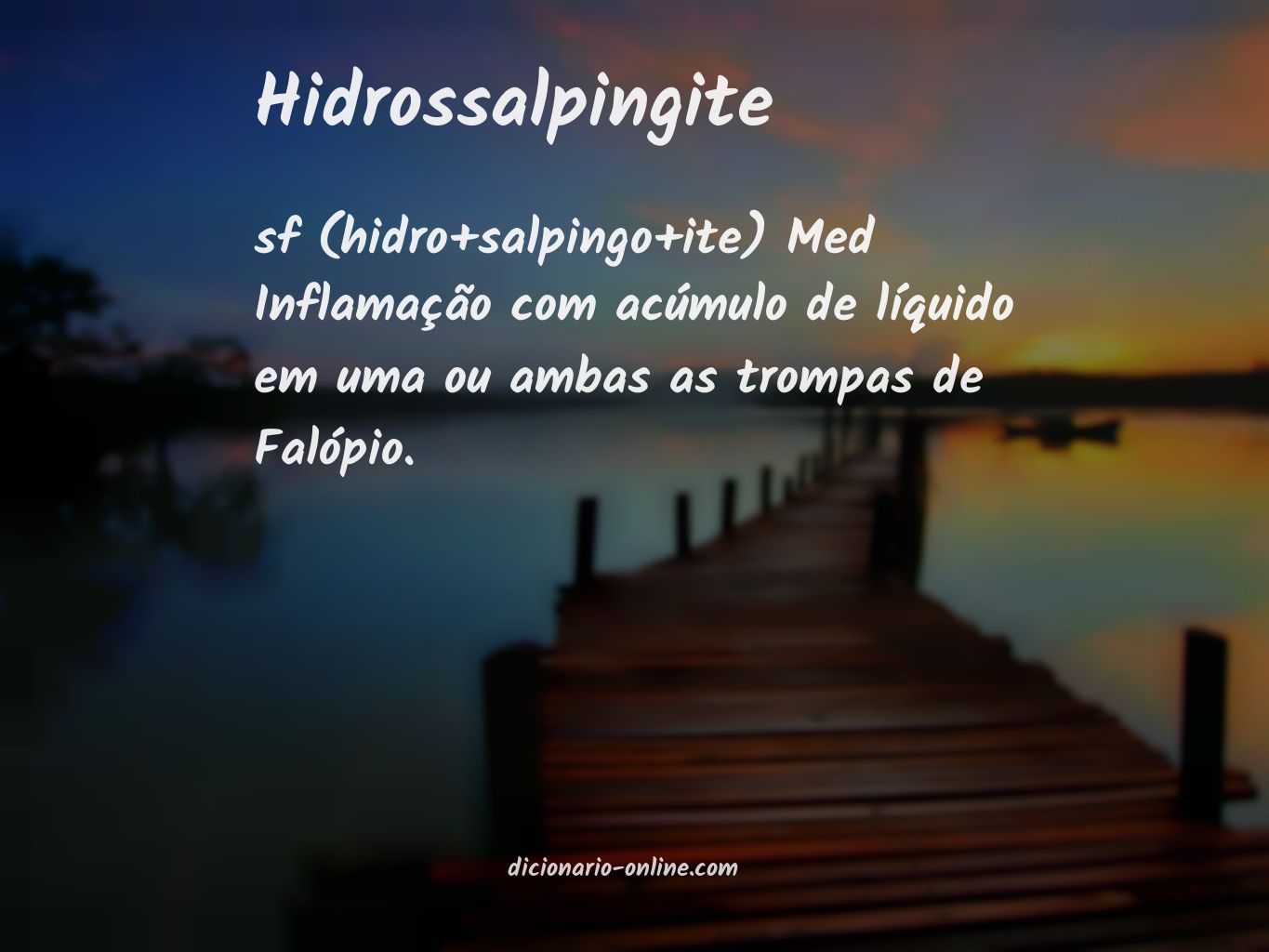 Significado de hidrossalpingite