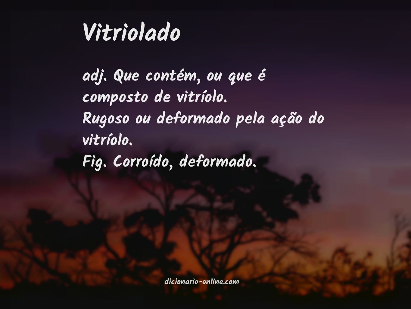 Significado de vitriolado