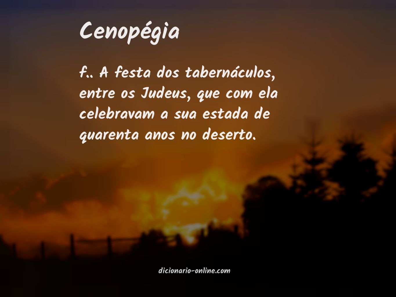 Significado de cenopégia