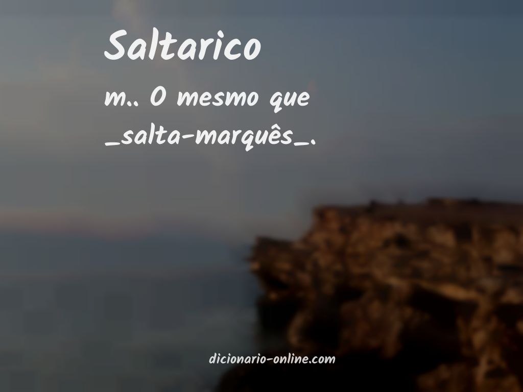 Significado de saltarico