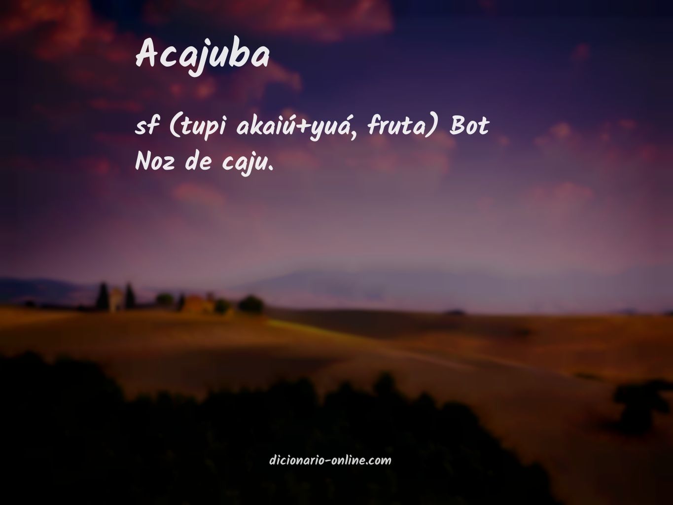 Significado de acajuba