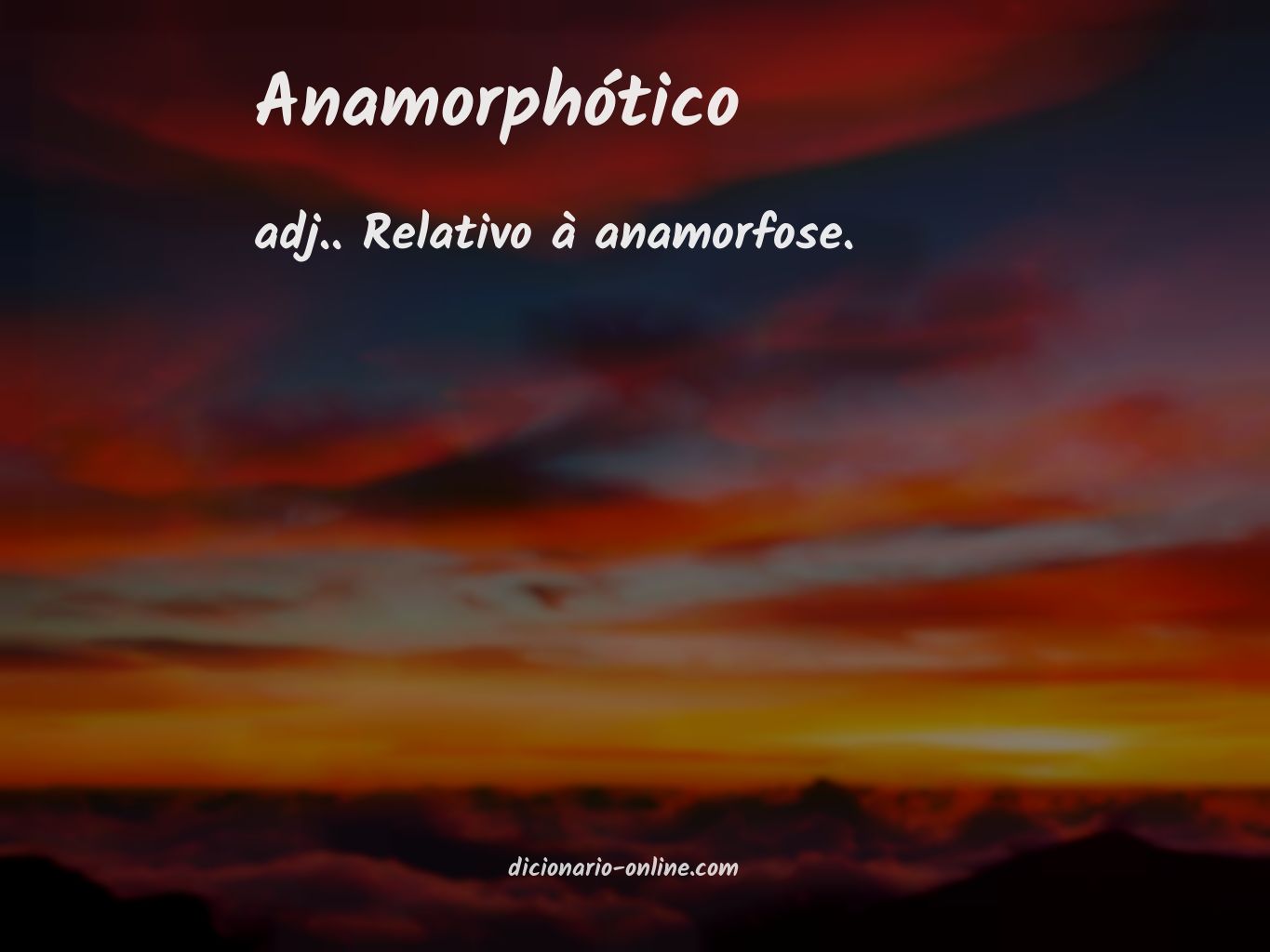 Significado de anamorphótico