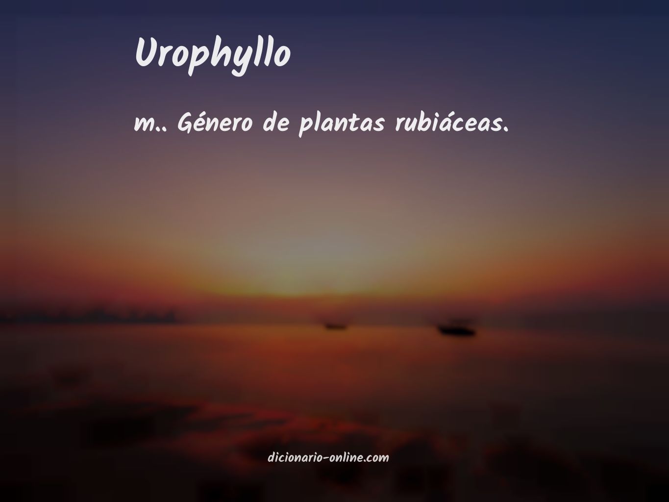 Significado de urophyllo