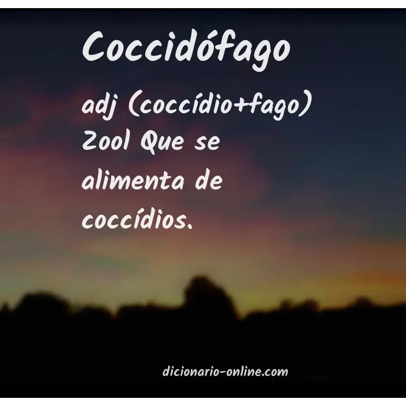 Significado de coccidófago