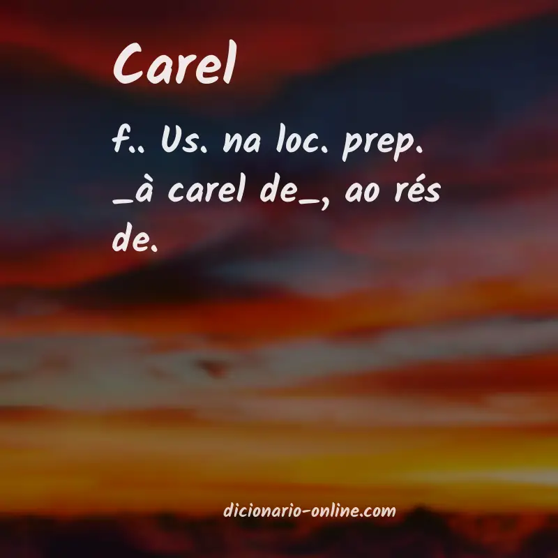 Significado de carel