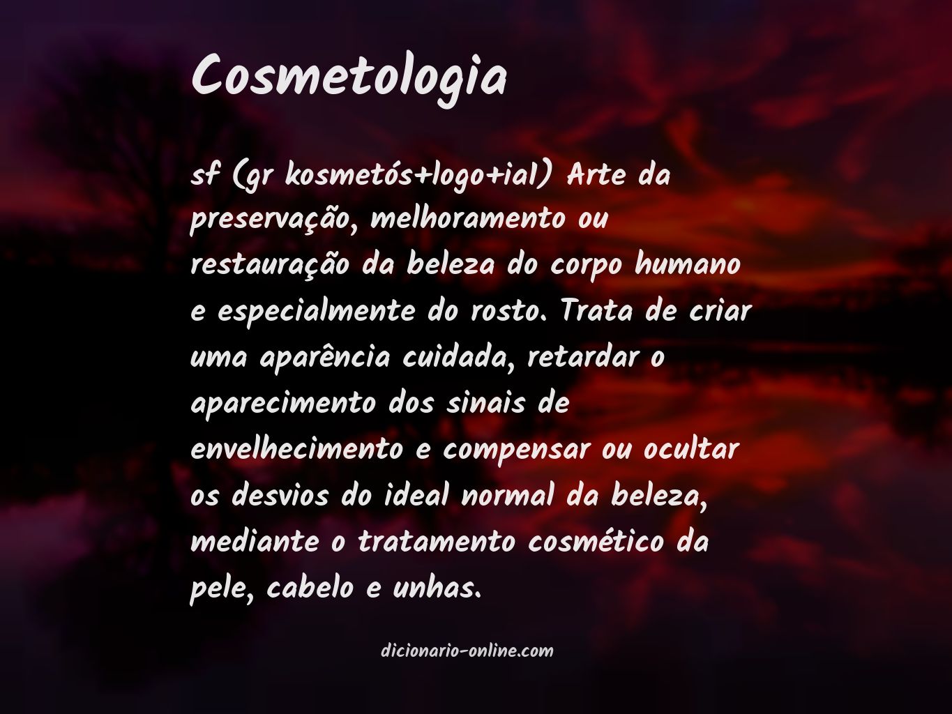 Significado de cosmetologia