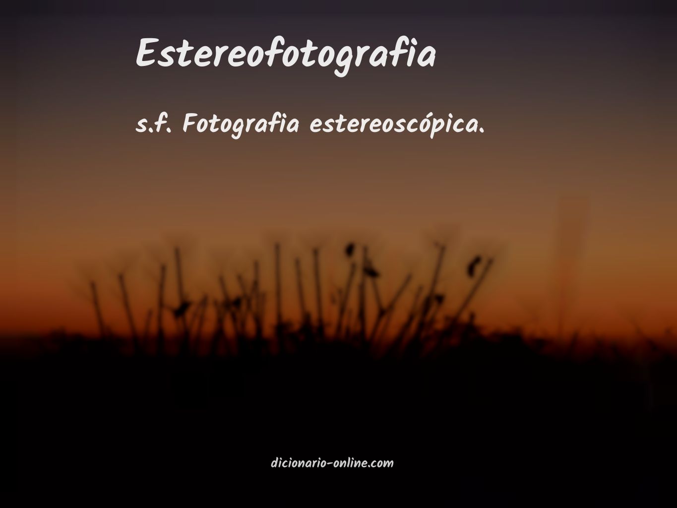 Significado de estereofotografia