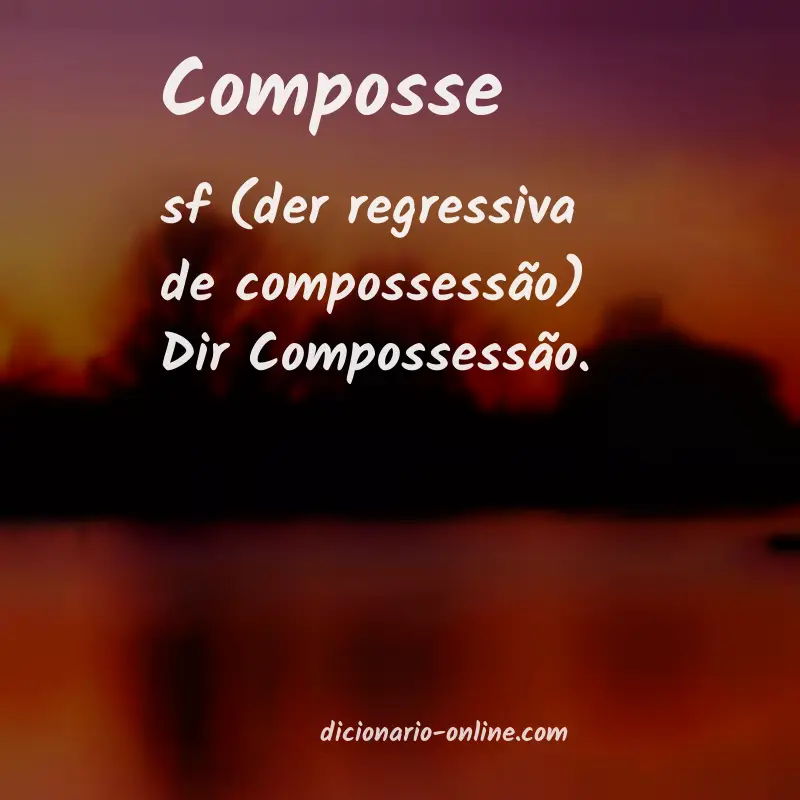 Significado de composse