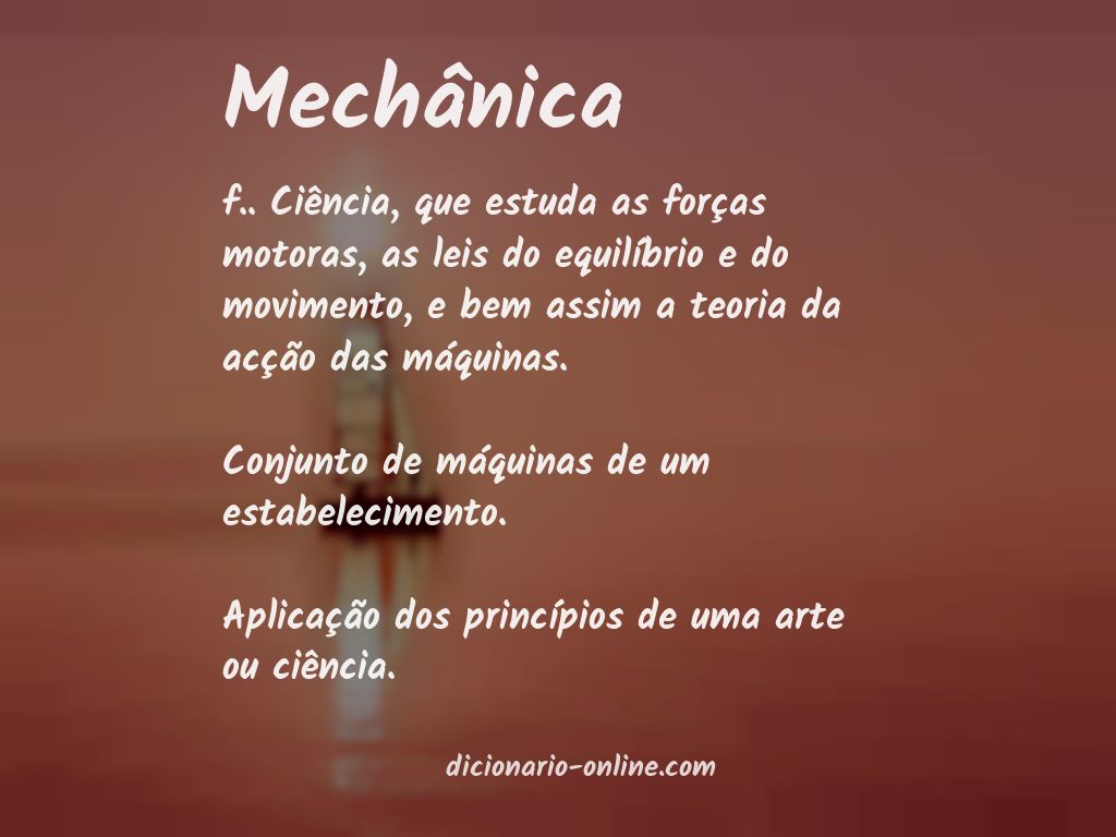 Significado de mechânica