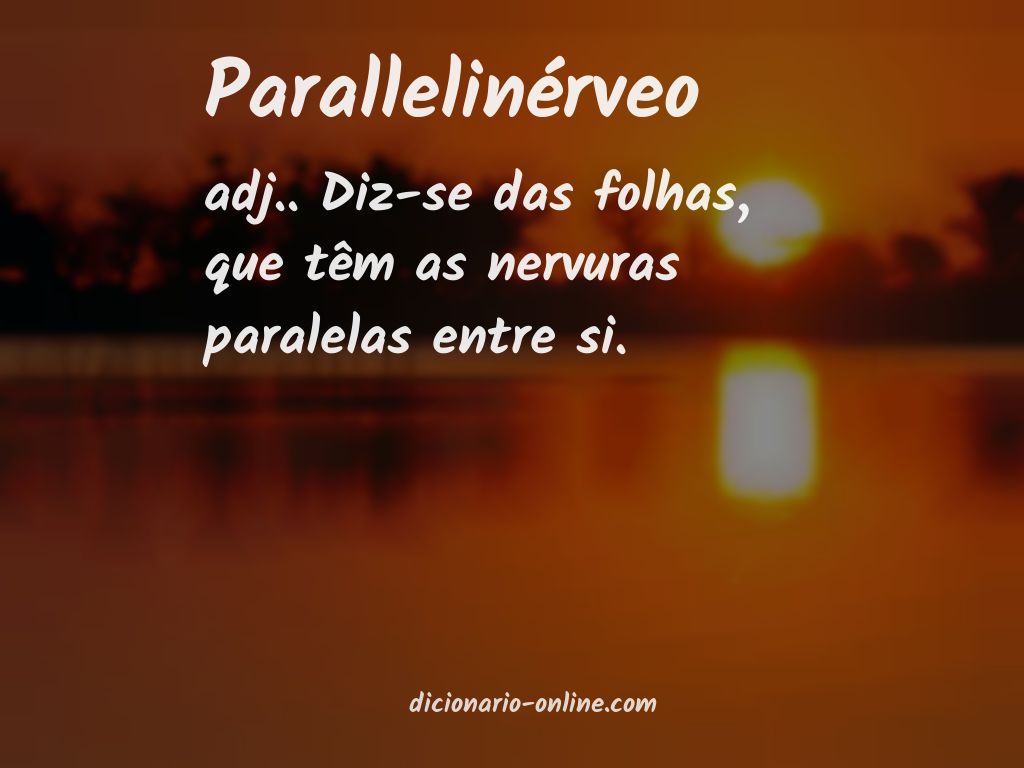 Significado de parallelinérveo