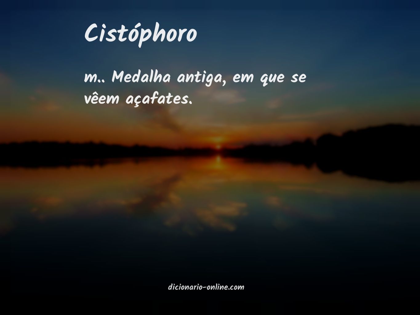 Significado de cistóphoro